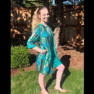 1960s EDITH FLAGG Wiggle Dress Tapestry Cape Coat